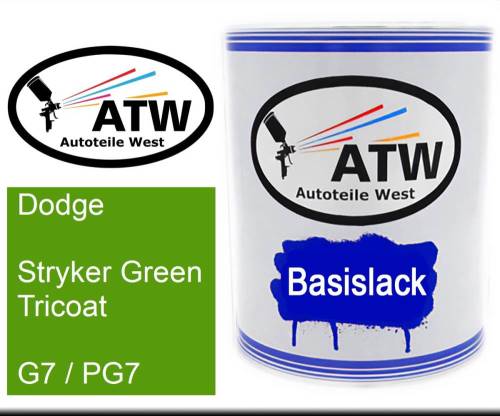 Dodge, Stryker Green Tricoat, G7 / PG7: 1L Lackdose, von ATW Autoteile West.